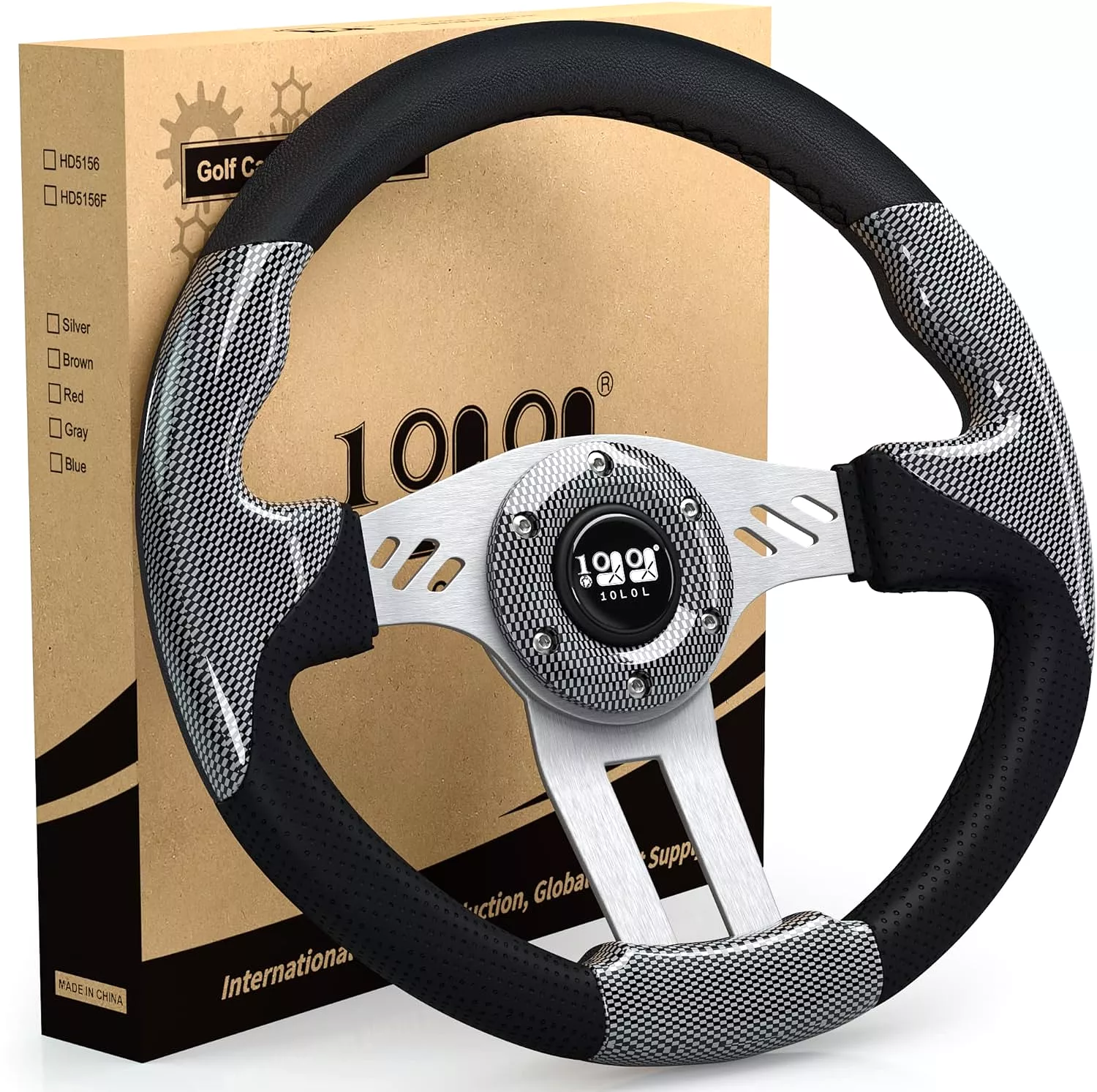 Universal golf cart steering wheels for sale red brown silver optional - 10L0L