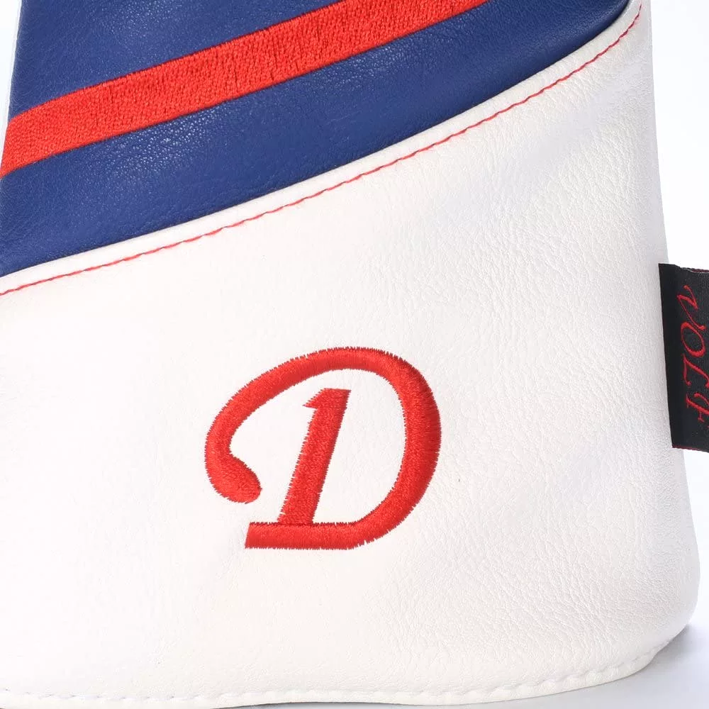 Volf Golf Red White Blue Leather Spider Headcovers