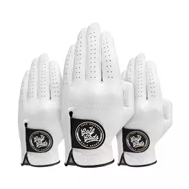 White Cabretta Leather Golf Glove 3 PACK